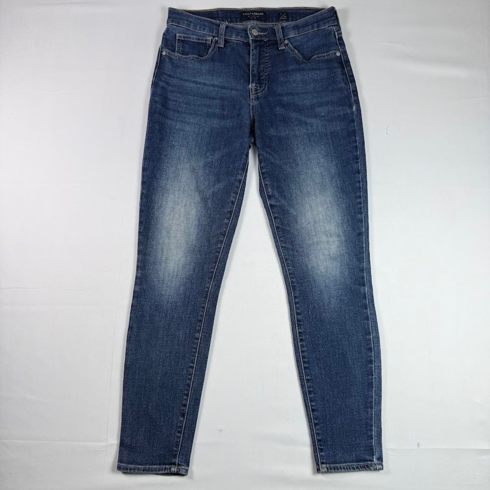 Lucky Brand Ava Mid Rise Skinny Jeans Womens 6/28 R Medium Wash Blue Stretch